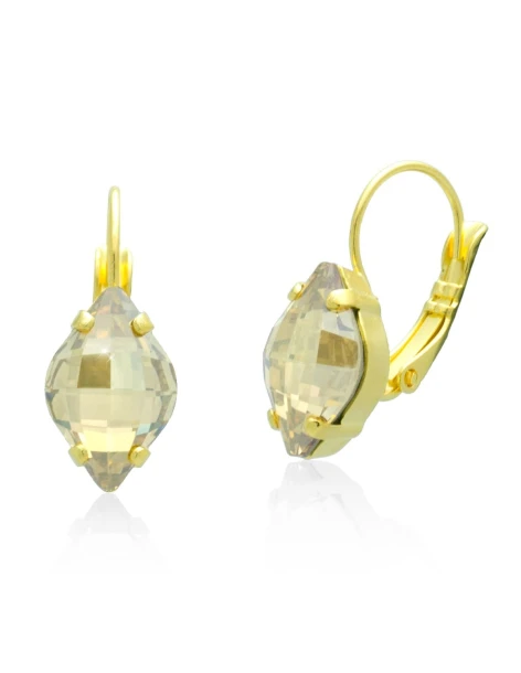 Boucles d'oreilles en laiton avec zircone dorée Swarovski® Elements GALA