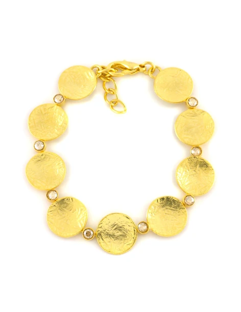 Gouden messing armband met zirkonia VOLIA