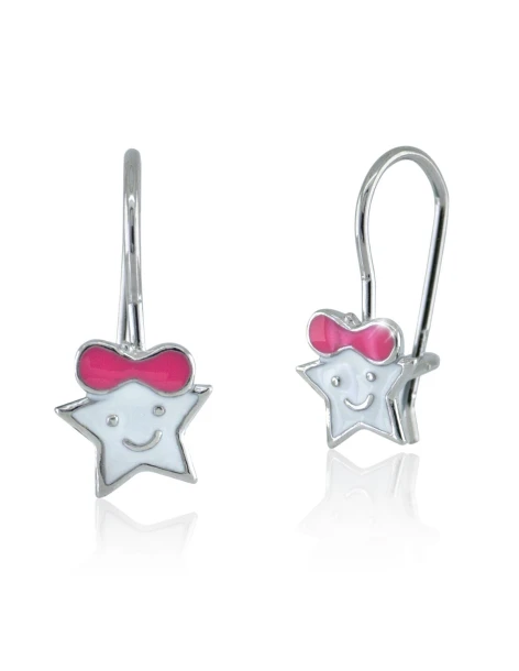 Boucles d'oreilles pour enfants Étoile en argent 925 ASTERI