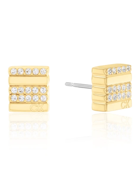 CALVIN KLEIN Puces d'oreilles en acier doré 35000371 Calvin Klein - 1