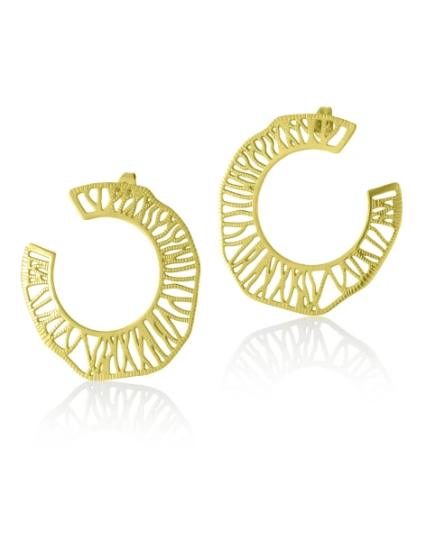 Boucles d'oreilles créoles en acier doré 40mm DELLA