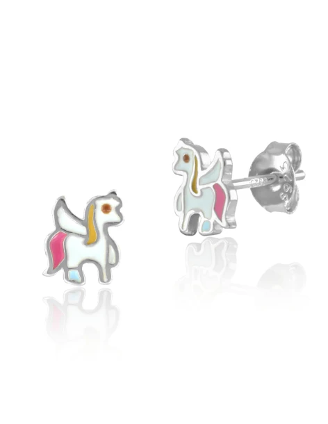 Boucles d'oreilles pour enfants Licorne en argent 925 FINIARA