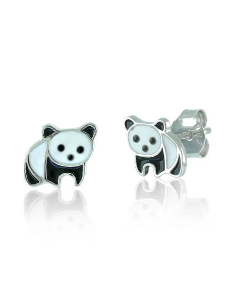 Boucles d'oreilles pour enfants Panda en argent 925 PANDA