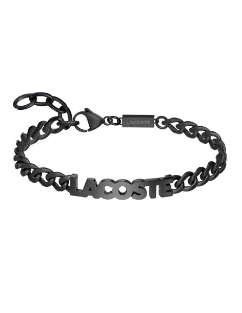 LACOSTE Ανδρικό βραχιόλι από ατσάλι μαύρο 2040478