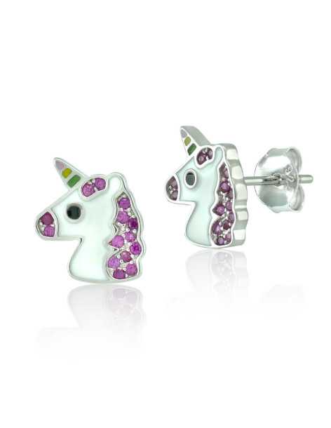 Boucles d'oreilles pour enfants Licorne en argent 925 PARIO