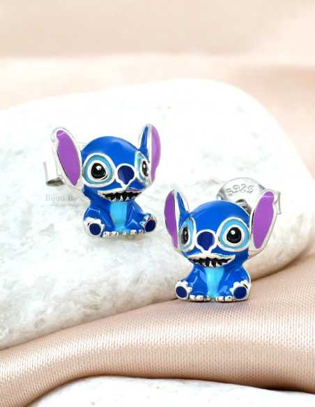 Boucles d'oreilles puces pour enfants STITCH® en argent 925