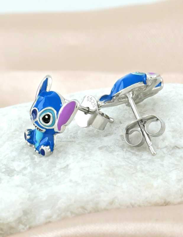 Boucles d'oreilles puces pour enfants STITCH® en argent 925