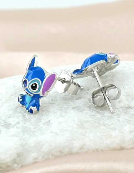 Boucles d'oreilles puces pour enfants STITCH® en argent 925