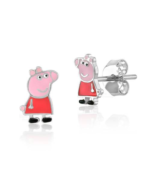 Cercei pentru copii cu șurub PEPPA PIG® din argint 925