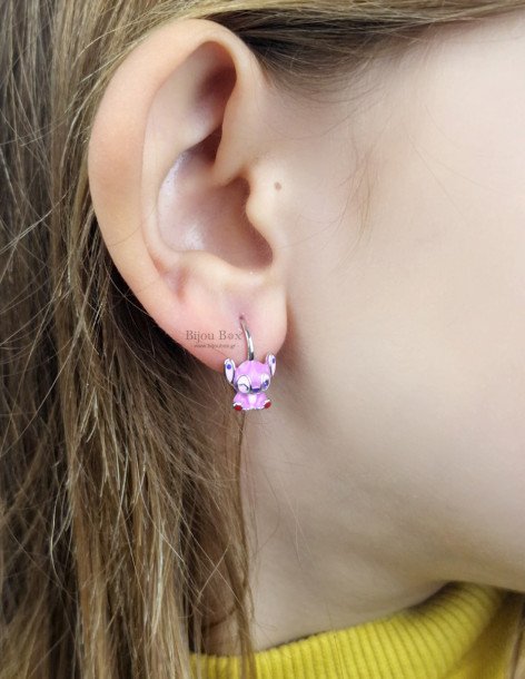 Kids earrings in 925 sterling silver ANGEL STITCH® 2