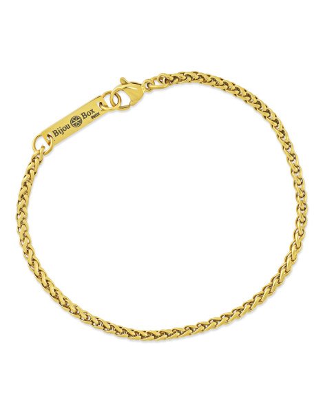 Mens Wheat Chain Bracelet (Spiga) - 2.5mm - Length of...
