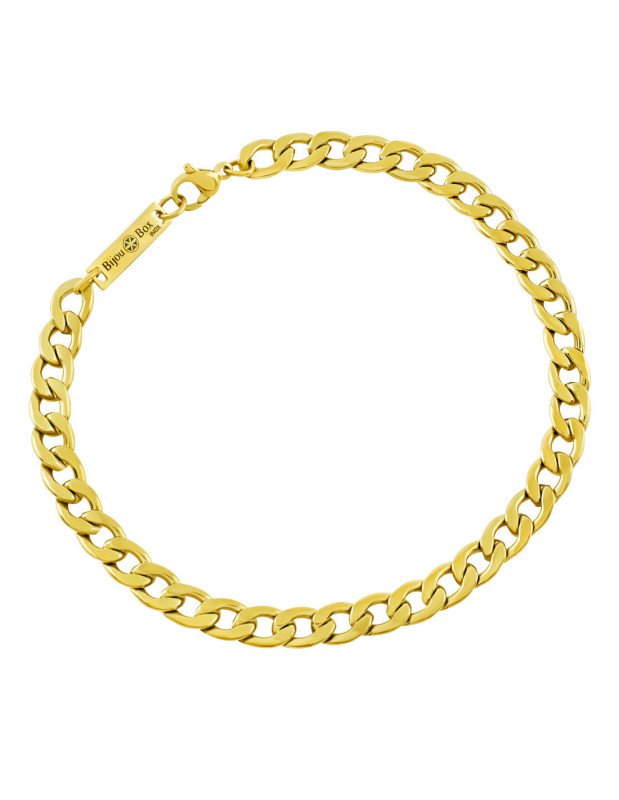 Mens bracelet Cuban Link - 6mm - Length of Your Choice in stainless steel gold LUMERO