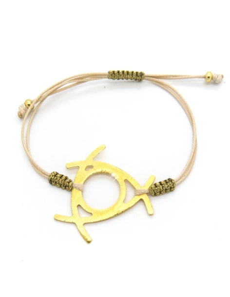 Armband met element van goudkleurig messing IRIT